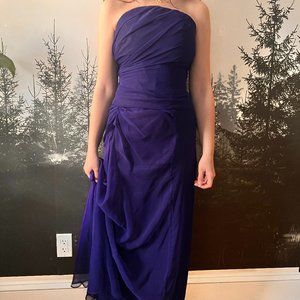 VINTAGE Paradox "Missy" Two-Piece Dark Blue Strapless Prom Formal Party Dress